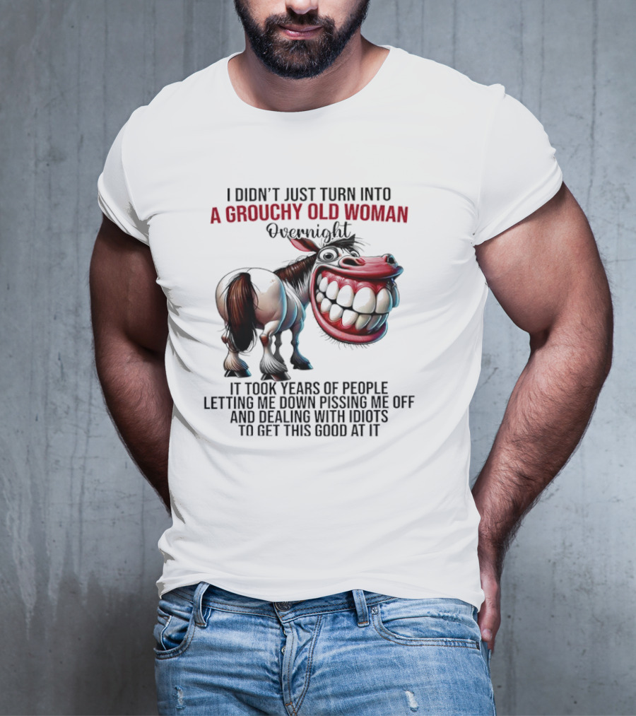 A Grouchy Old Woman Horse I Didn’t Just Turn Into Overnight T-Shirt