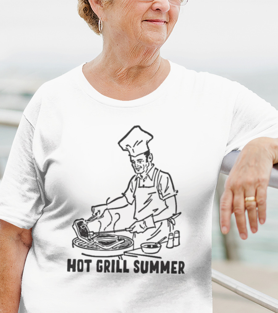 Hot Grill Summer Chef Grilling Cookout Vibes T-Shirt