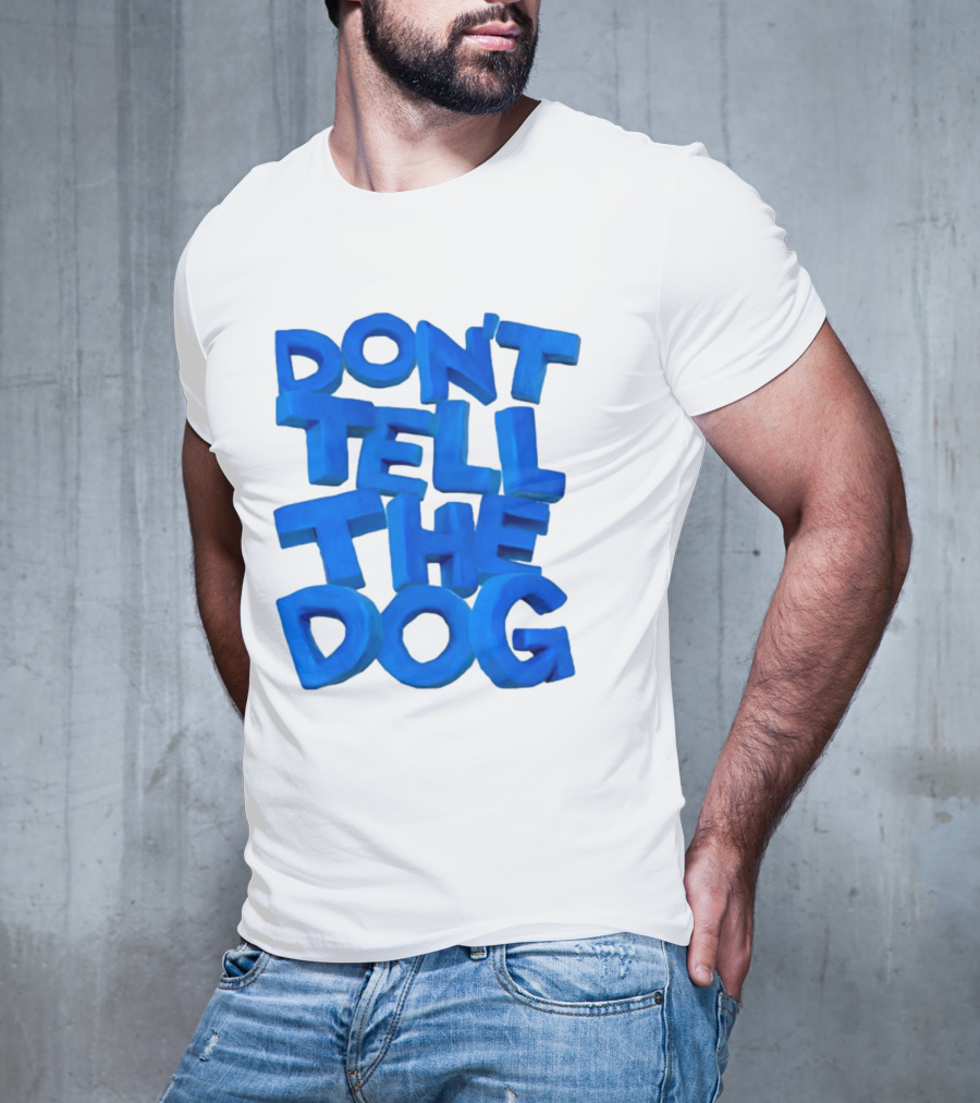 James Marriott Don't Tell The Dog Blue Text White Album T-Shirt