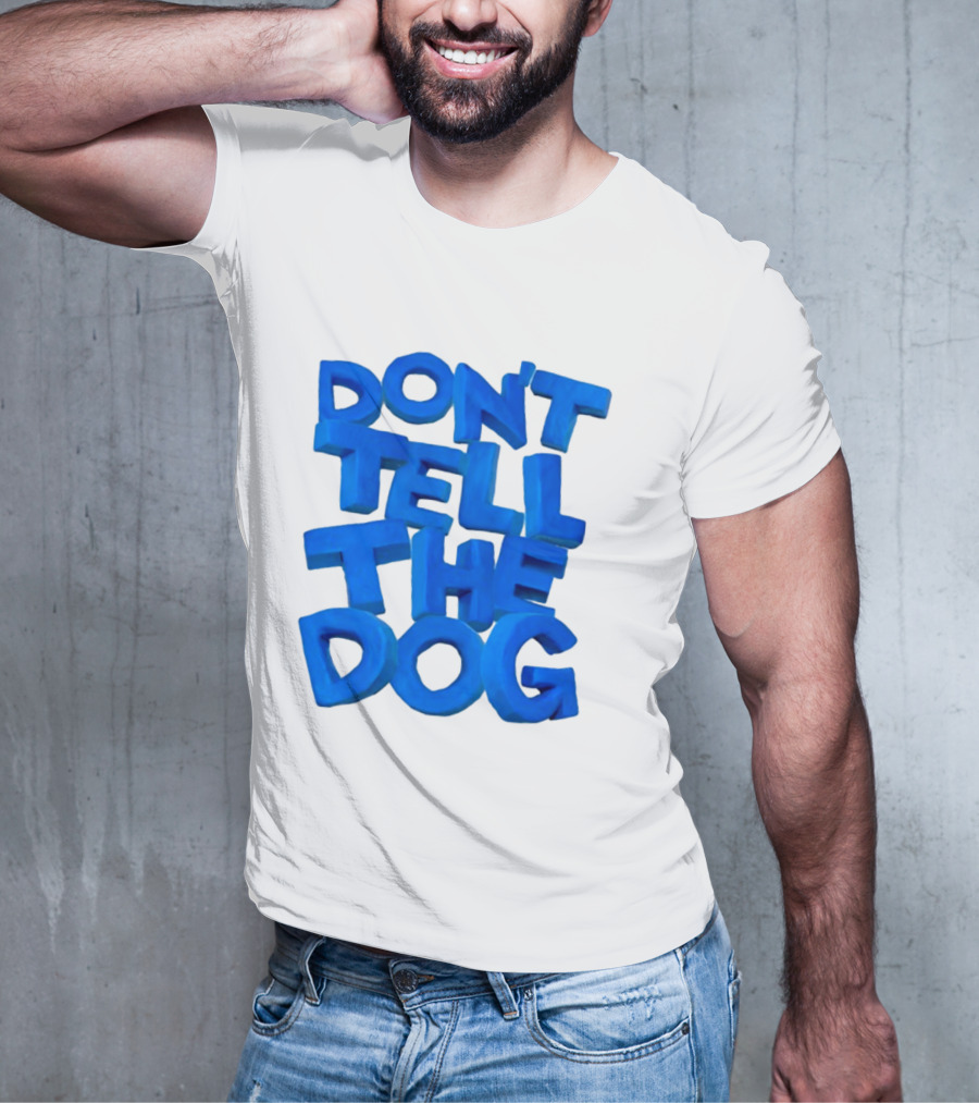 James Marriott Don't Tell The Dog Blue Text White Album T-Shirt