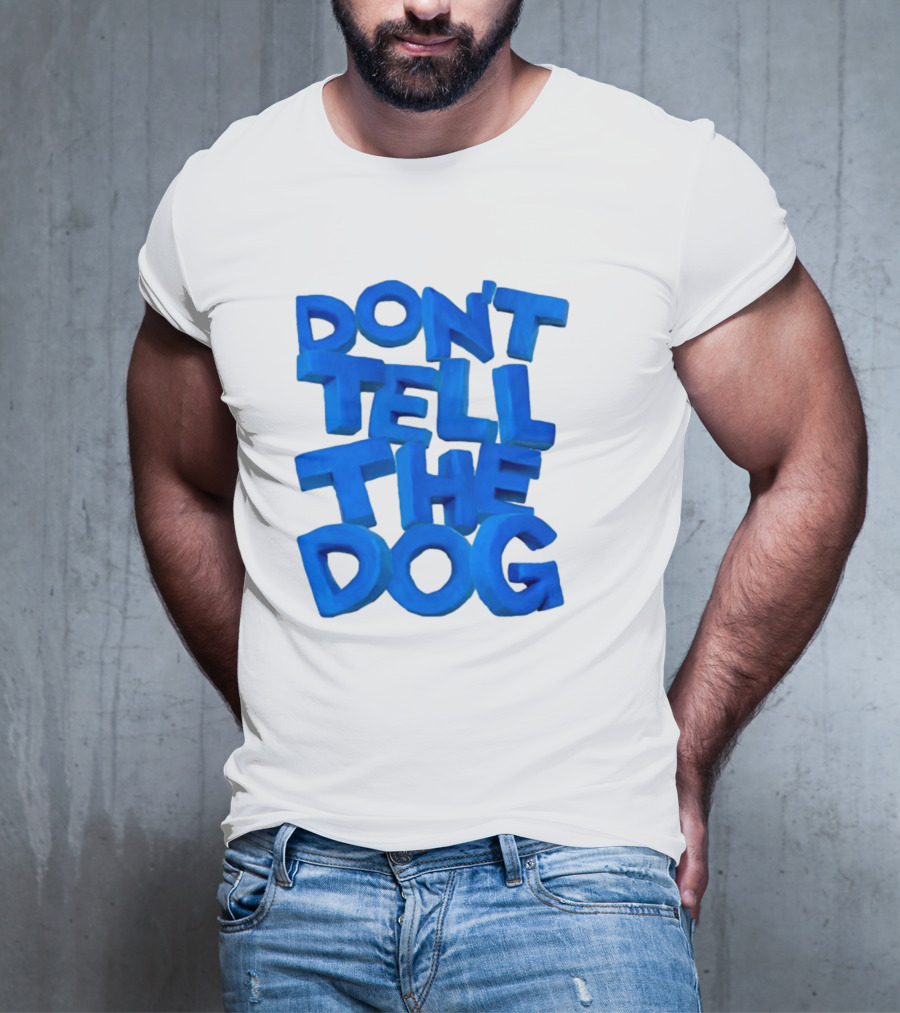 James Marriott Don't Tell The Dog Blue Text White Album T-Shirt