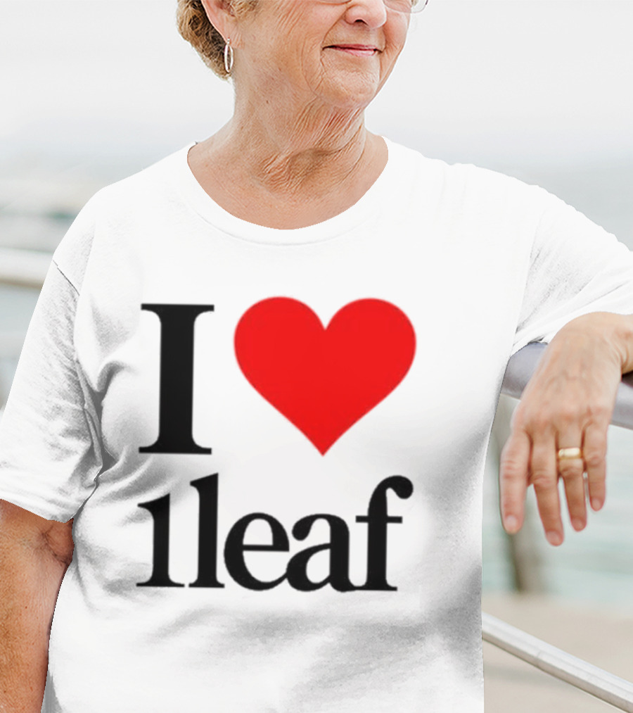 I Heart 1Leaf Bold Red Love Statement T-Shirt
