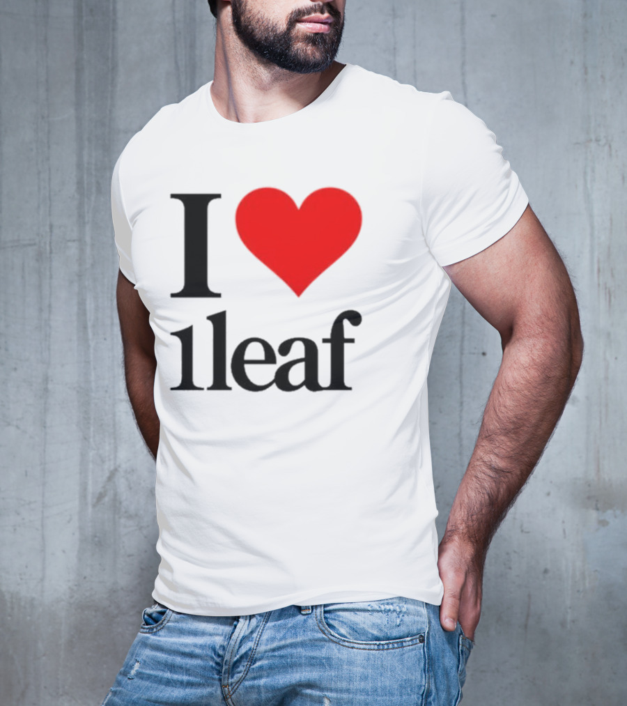 I Heart 1Leaf Bold Red Love Statement T-Shirt