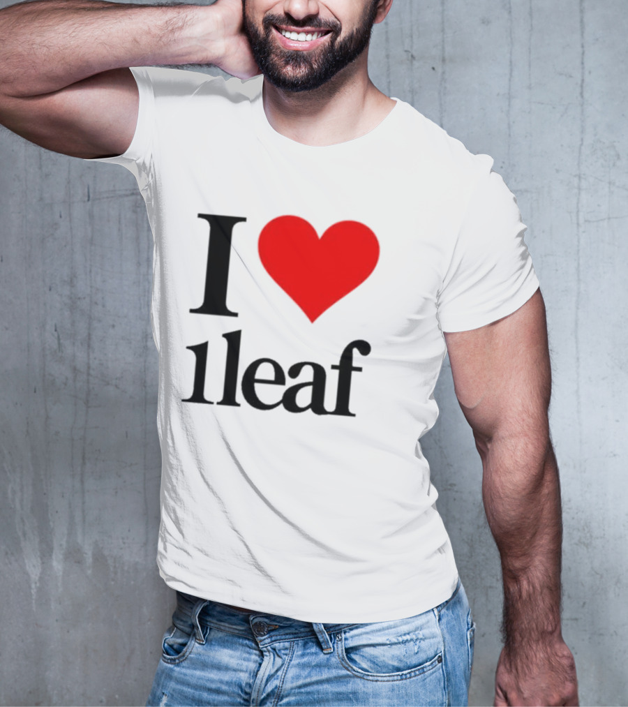 I Heart 1Leaf Bold Red Love Statement T-Shirt