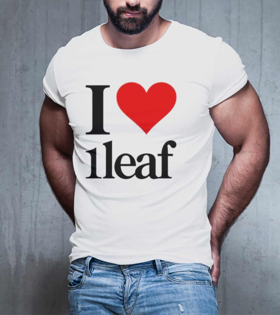 I Heart 1Leaf Bold Red Love Statement T-Shirt