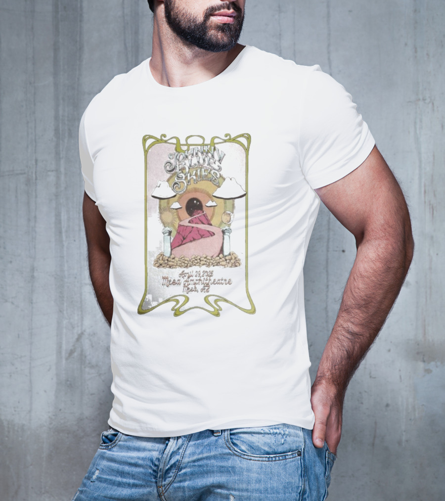 Johnny Blue Skies April 29 2025 Mesa Amphitheatre Mesa AZ Artwork T-Shirt