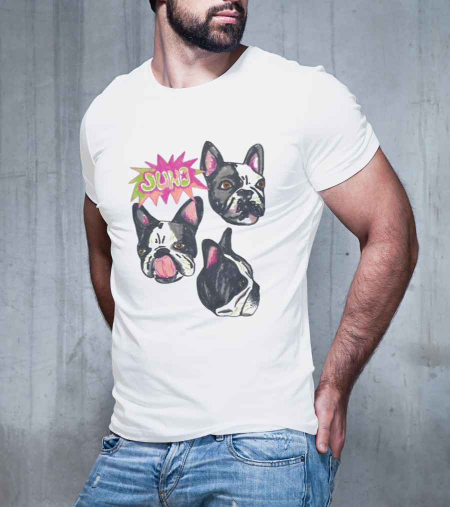 Kel Lauren Remi Wolf Juno Dog Faces Colorful Design T-Shirt