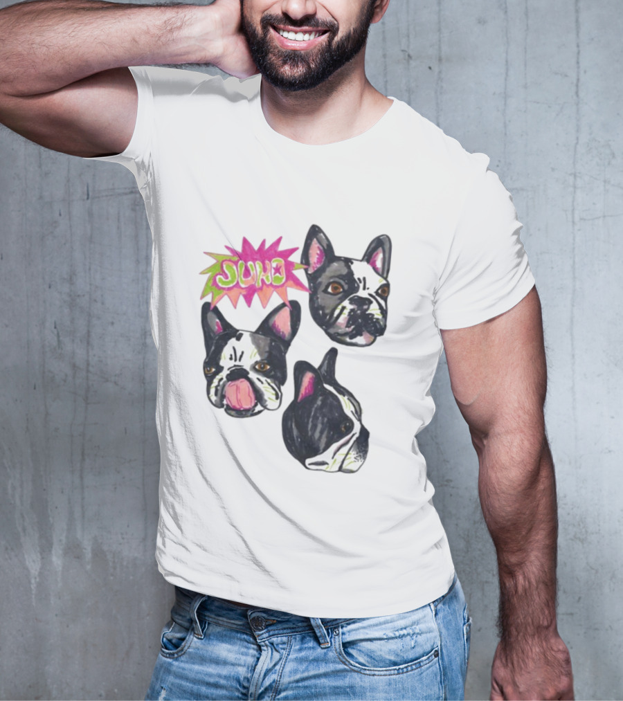 Kel Lauren Remi Wolf Juno Dog Faces Colorful Design T-Shirt