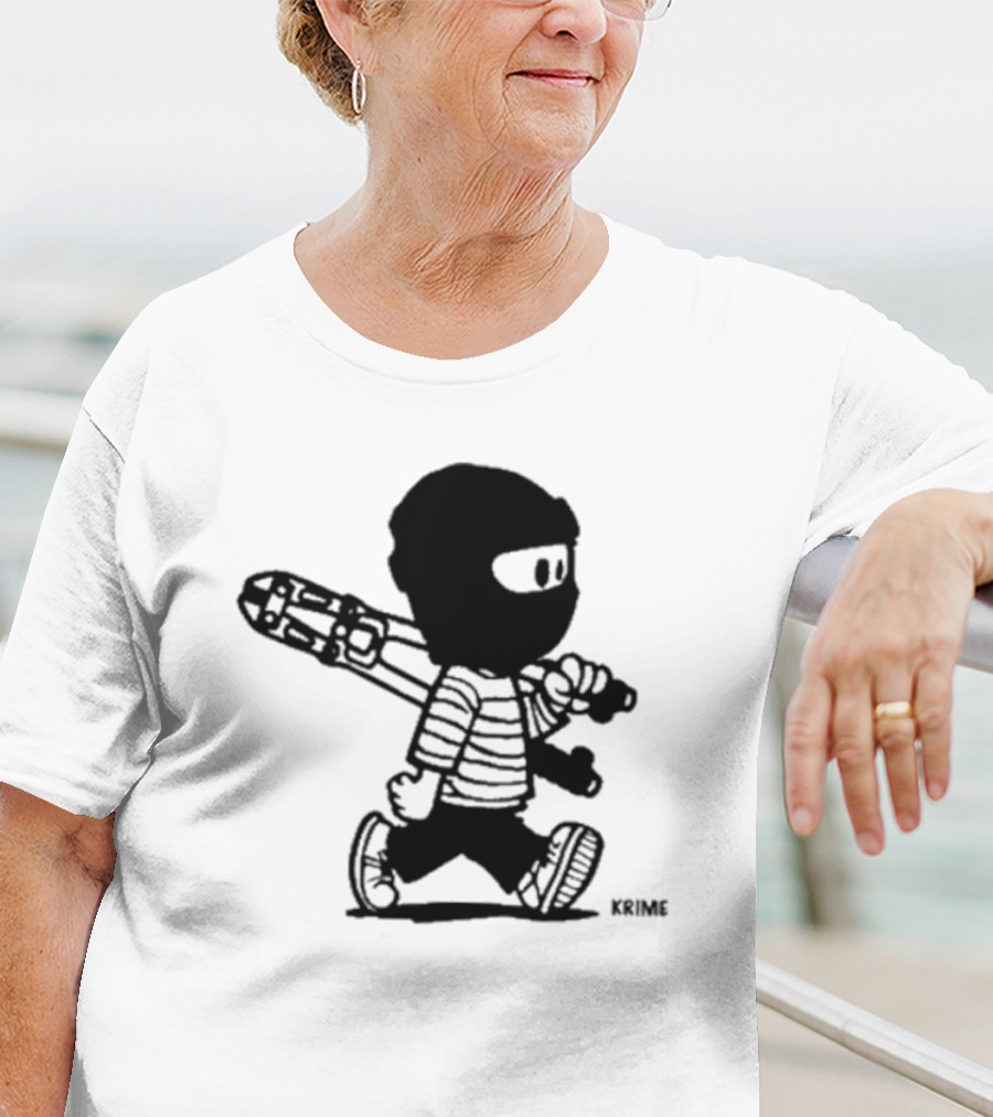 Krime Calvin Graffiti Comic Style Mischief Artwork T-Shirt