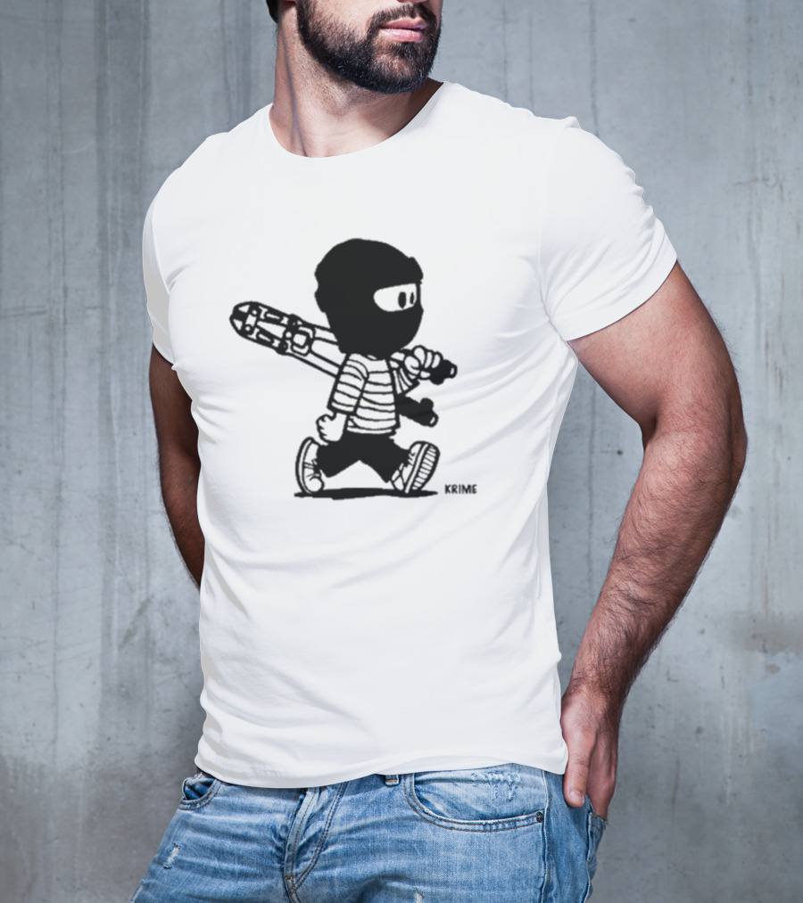 Krime Calvin Graffiti Comic Style Mischief Artwork T-Shirt