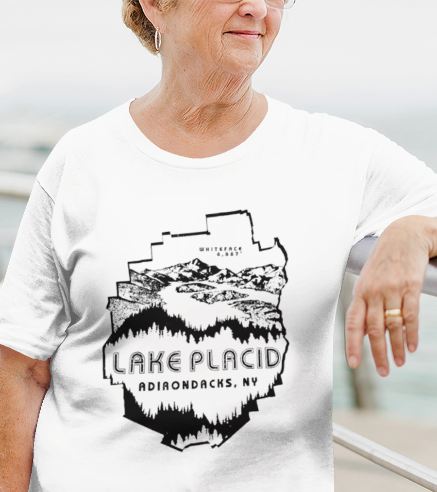 Lake Placid New York Adirondacks Hiking Forest Wilderness Exploration T-Shirt