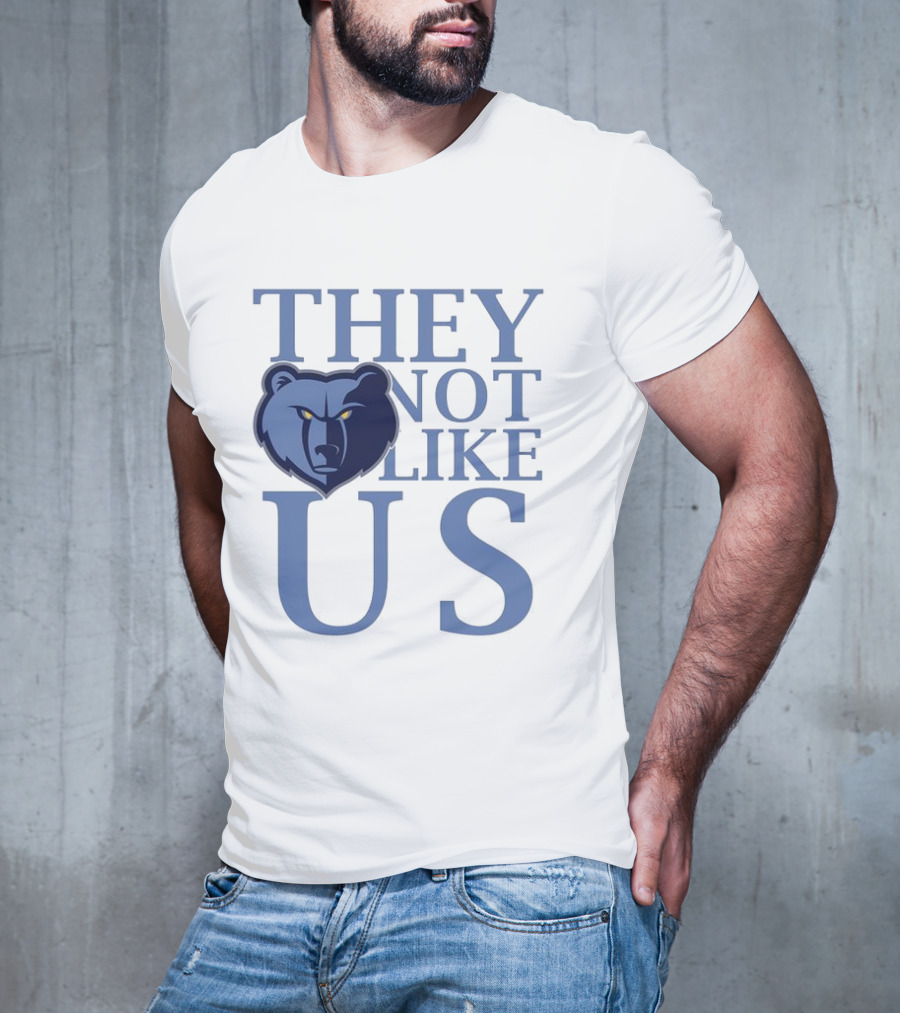 Memphis Grizzlies They Not Like Us Bear Head Emblem T-Shirt
