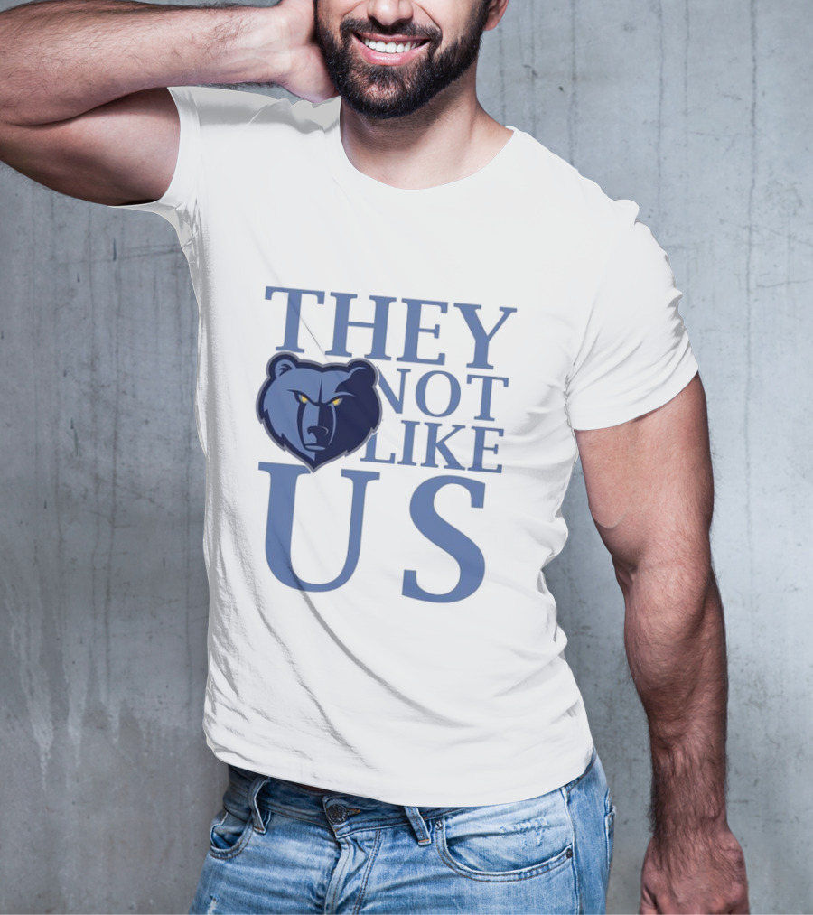 Memphis Grizzlies They Not Like Us Bear Head Emblem T-Shirt