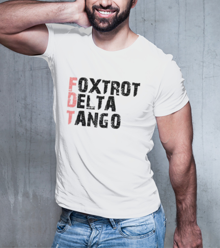 Peter Shankman Foxtrot Delta Tango FDT Red Letters T-Shirt