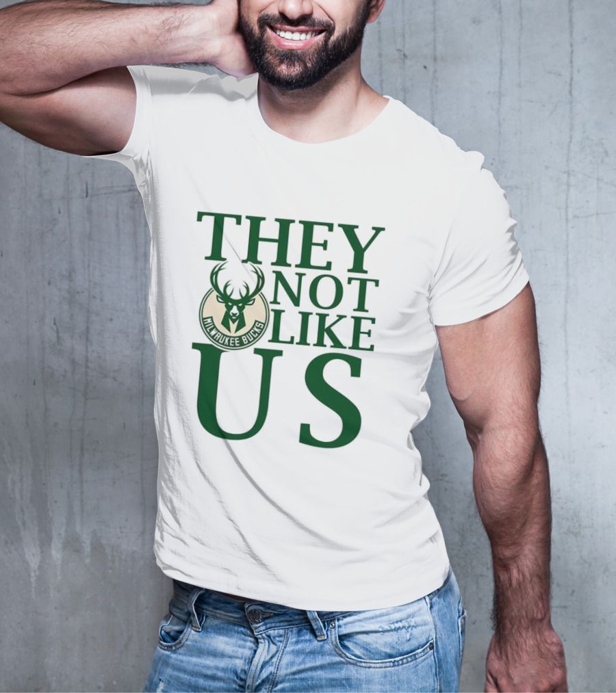 Milwaukee Bucks They Not Like Us Basketball Team Slogan T-Shirt