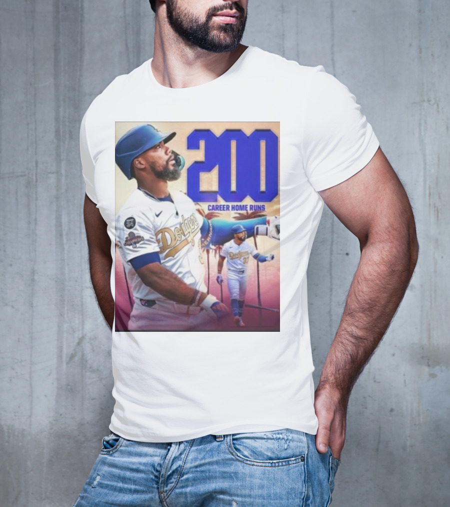 Los Angeles Dodgers Teoscar Hernandez 200 Career Home Runs Celebration T-Shirt