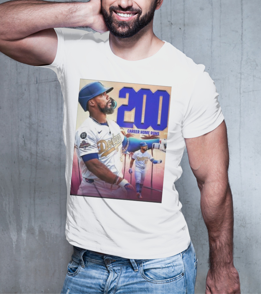 Los Angeles Dodgers Teoscar Hernandez 200 Career Home Runs Celebration T-Shirt