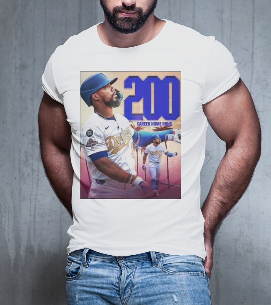 Los Angeles Dodgers Teoscar Hernandez 200 Career Home Runs Celebration T-Shirt