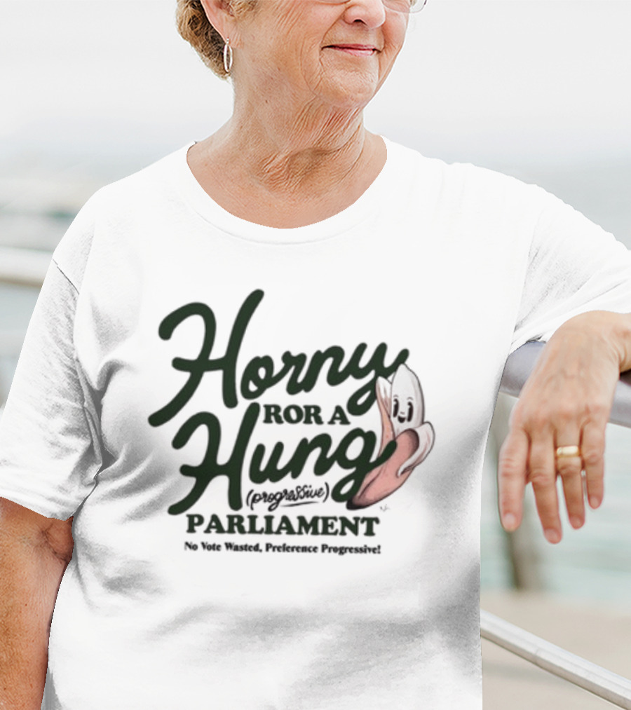 Horny For A Hung Parliament Bold Lamb Illustration T-Shirt