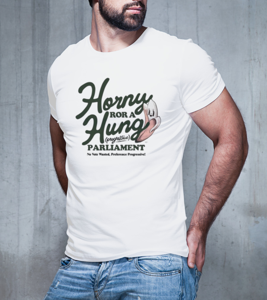 Horny For A Hung Parliament Bold Lamb Illustration T-Shirt