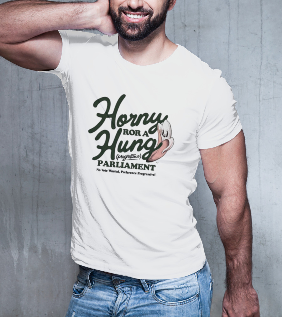 Horny For A Hung Parliament Bold Lamb Illustration T-Shirt