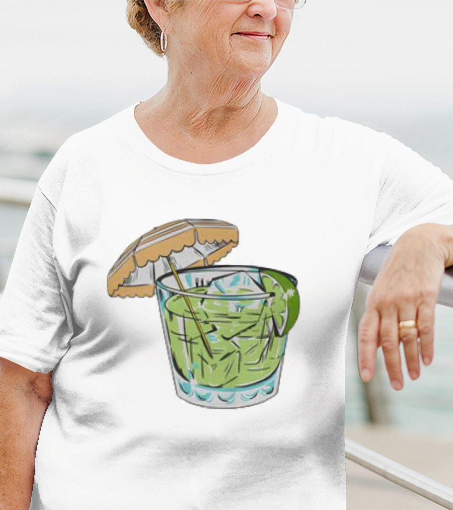 Margarita 818 Tequila Tropical Drink Umbrella Lime T-Shirt