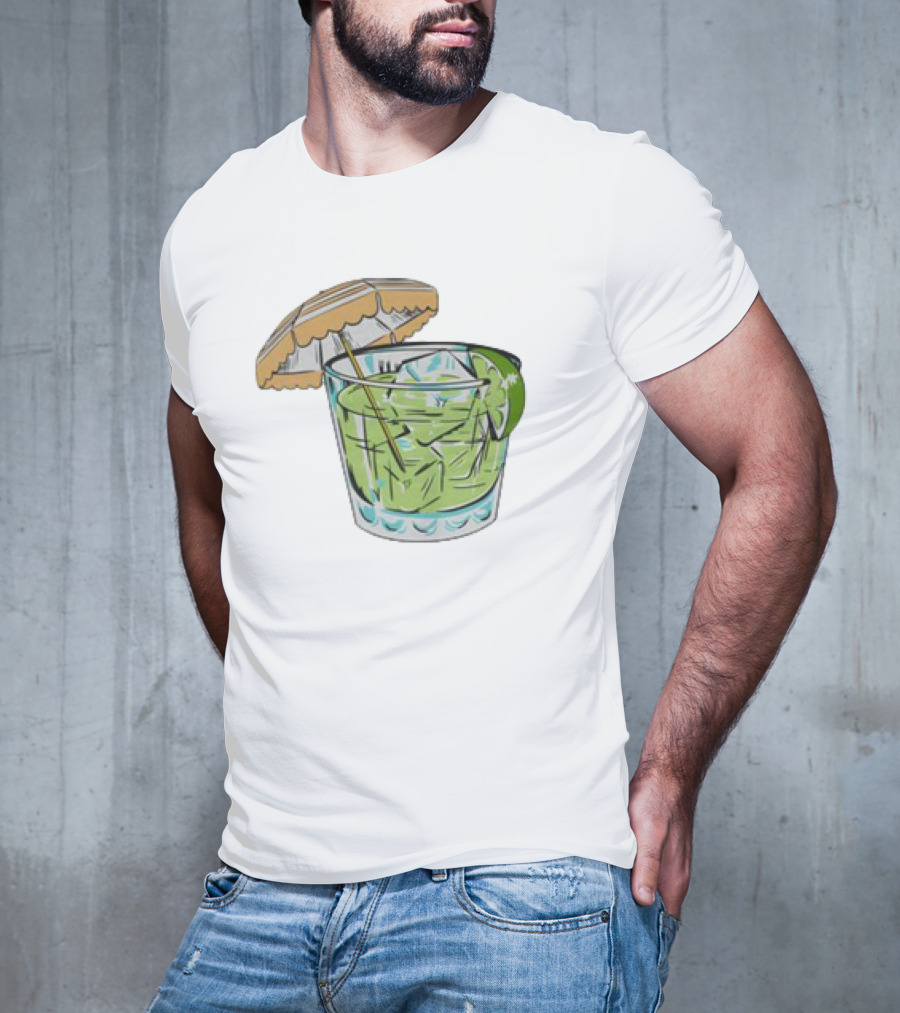 Margarita 818 Tequila Tropical Drink Umbrella Lime T-Shirt
