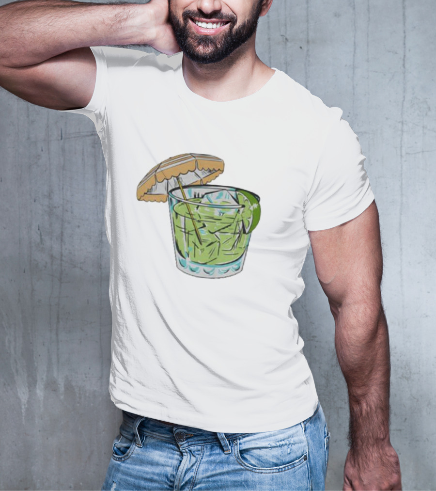 Margarita 818 Tequila Tropical Drink Umbrella Lime T-Shirt