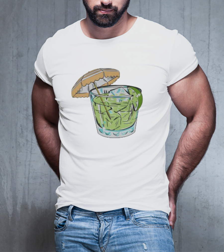 Margarita 818 Tequila Tropical Drink Umbrella Lime T-Shirt