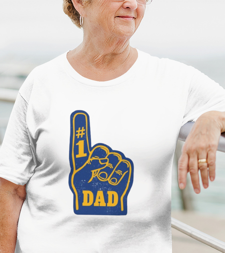 #1 Dad Foam Finger Sports Fan Tribute T-Shirt