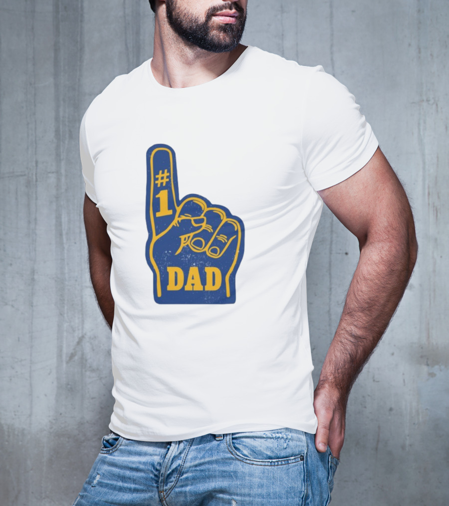 #1 Dad Foam Finger Sports Fan Tribute T-Shirt