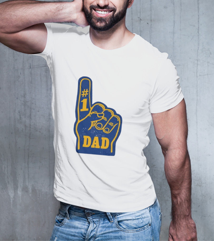 #1 Dad Foam Finger Sports Fan Tribute T-Shirt