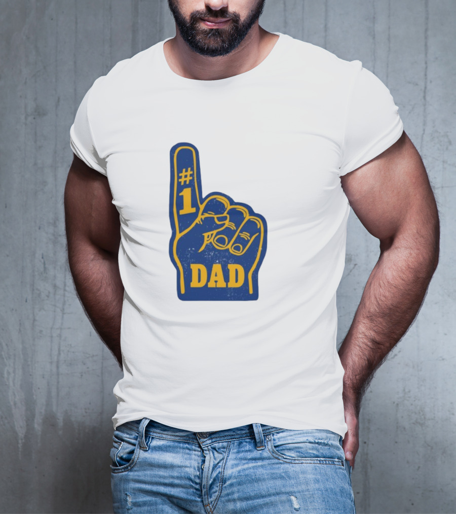 #1 Dad Foam Finger Sports Fan Tribute T-Shirt