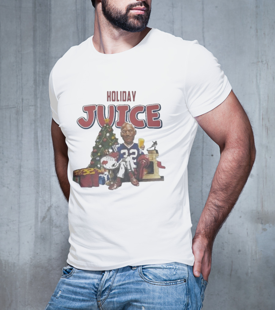 Holiday Juice 32 Christmas Football Theme T-Shirt