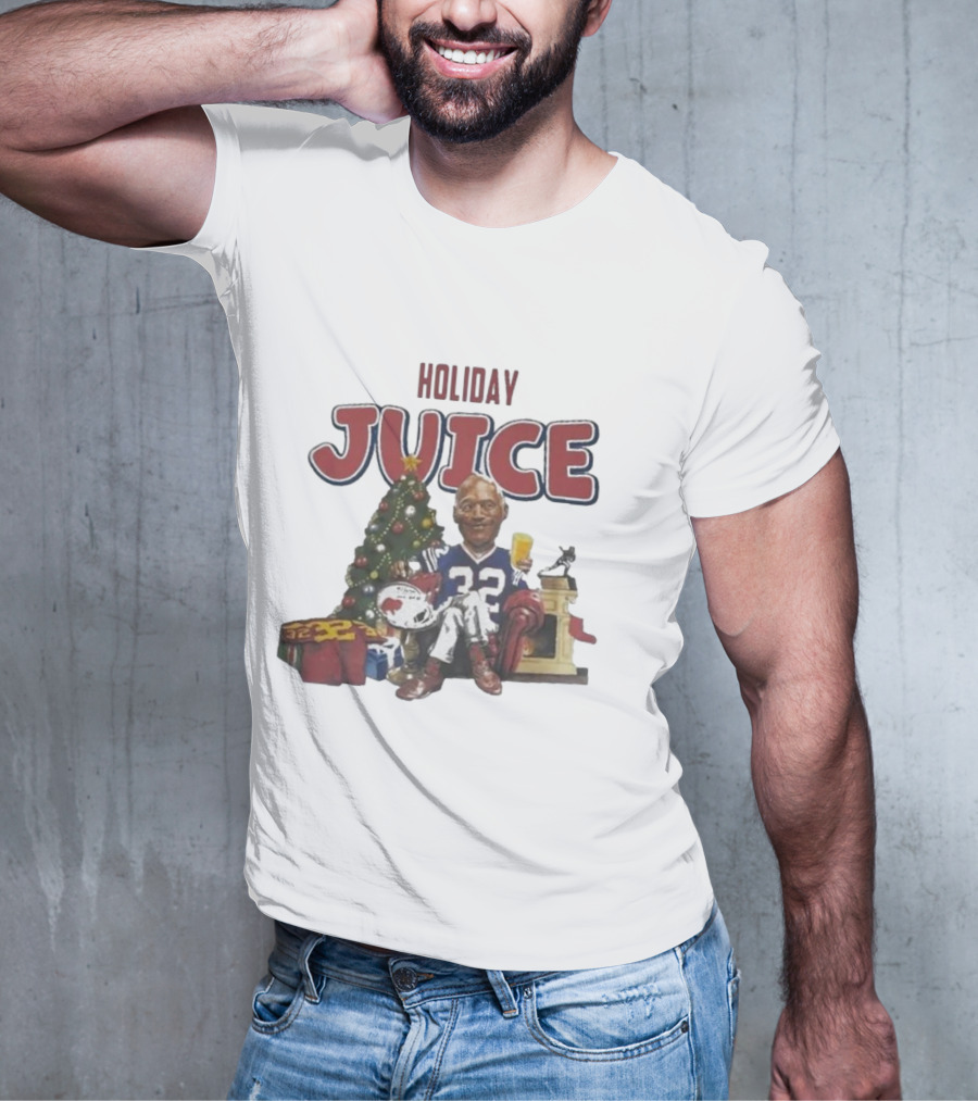 Holiday Juice 32 Christmas Football Theme T-Shirt
