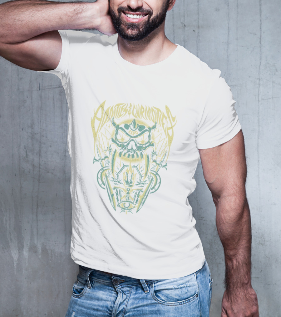 Oddities Curiosities Expo Skull Eye Swords T-Shirt