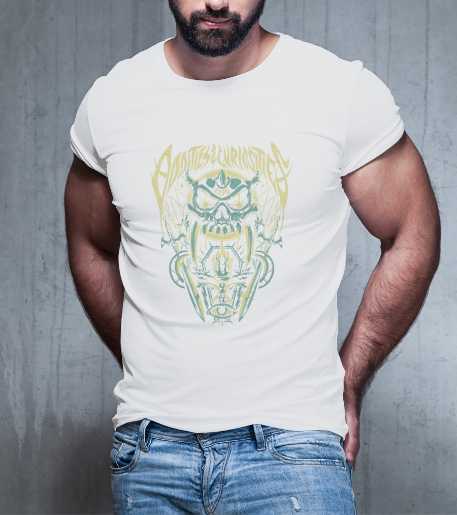Oddities Curiosities Expo Skull Eye Swords T-Shirt