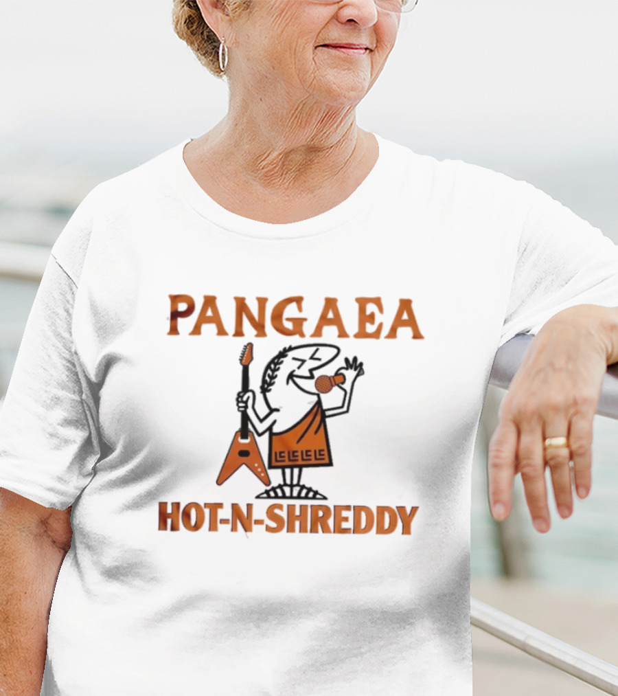Pangaea Hot N Shreddy Guitarist Icon With Microphone T-Shirt