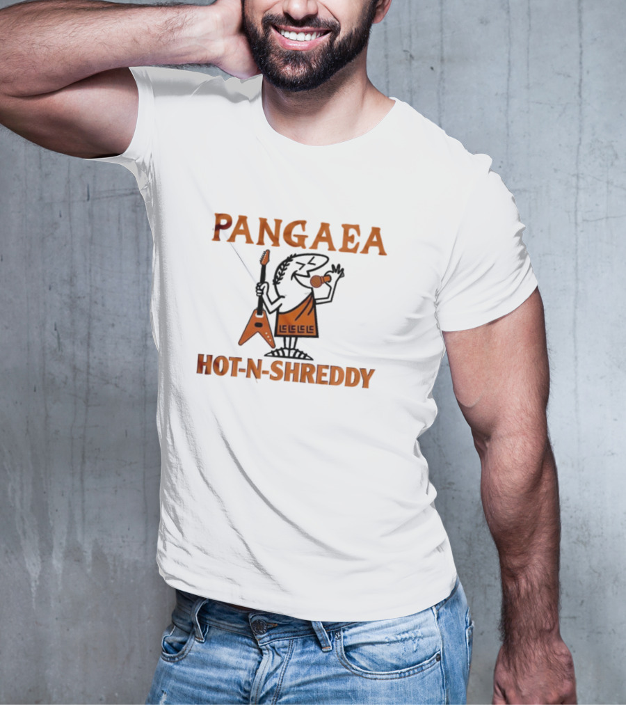 Pangaea Hot N Shreddy Guitarist Icon With Microphone T-Shirt