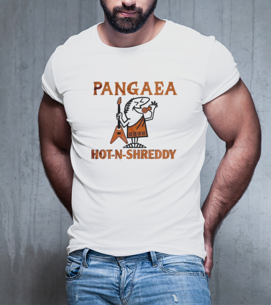 Pangaea Hot N Shreddy Guitarist Icon With Microphone T-Shirt