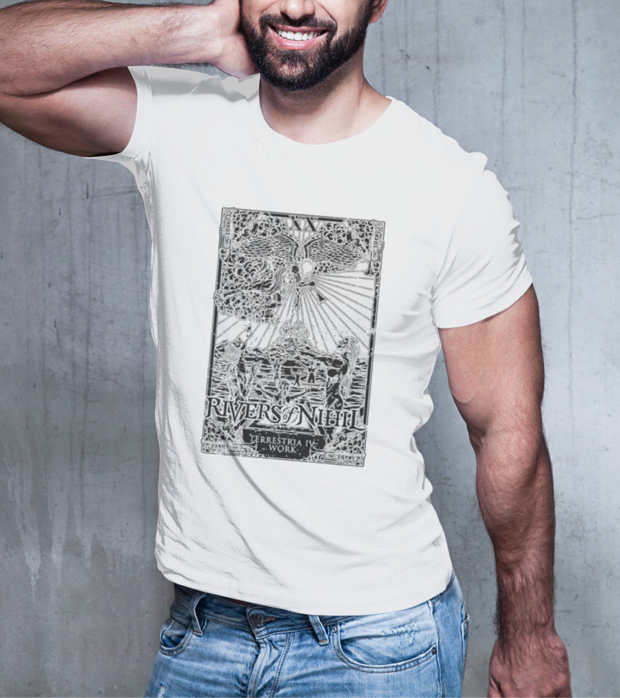 Rivers Of Nihil Terrestria IV Work Celestial Figure And Cosmic Imagery T-Shirt