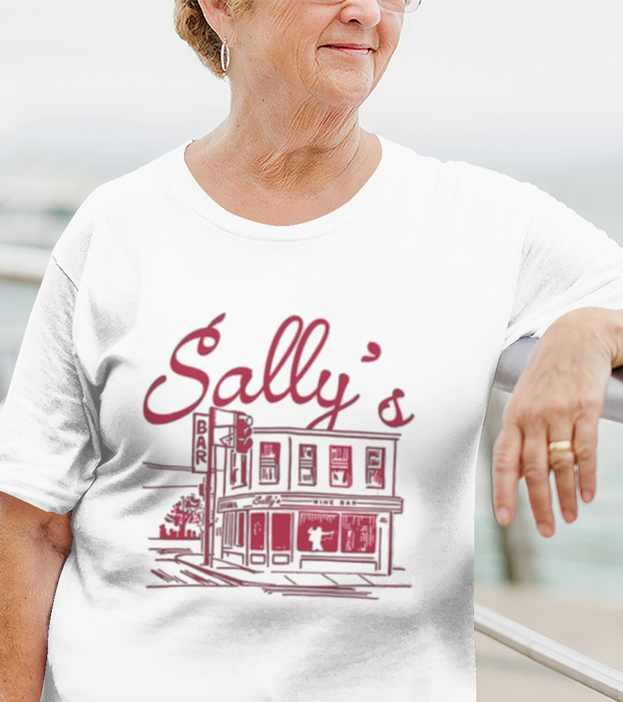 Sally’s Wine Bar Sketch Illustration T-Shirt
