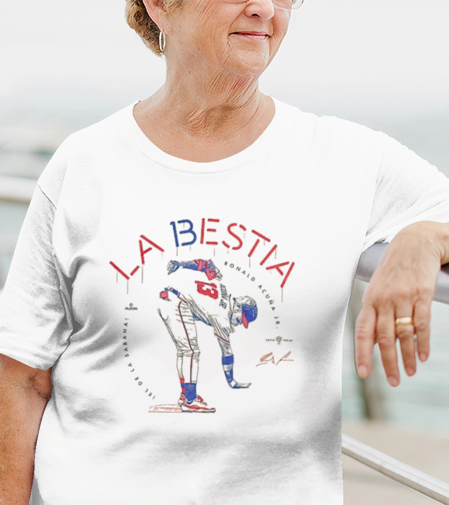 Ronald Acuna Jr La Bestia Baseball Player Dynamic Pose T-Shirt