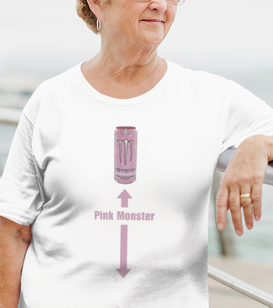 Monster Energy Zero Sugar Pink Can Vertical Alignment T-Shirt