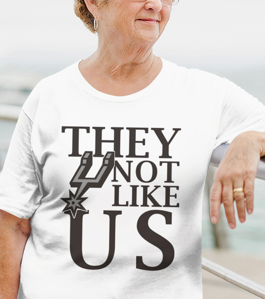 San Antonio Spurs They Not Like Us With Iconic Spur Symbol T-Shirt