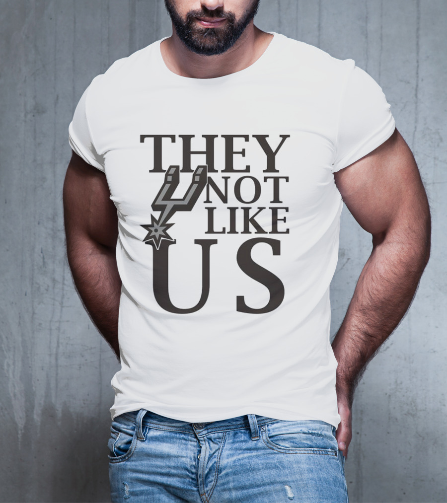 San Antonio Spurs They Not Like Us With Iconic Spur Symbol T-Shirt