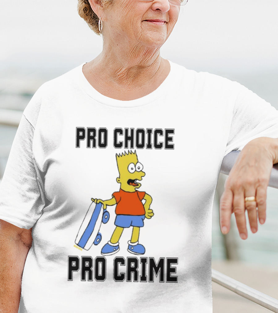 Pro Choice Pro Crime Bart With Detachable Eyes T-Shirt