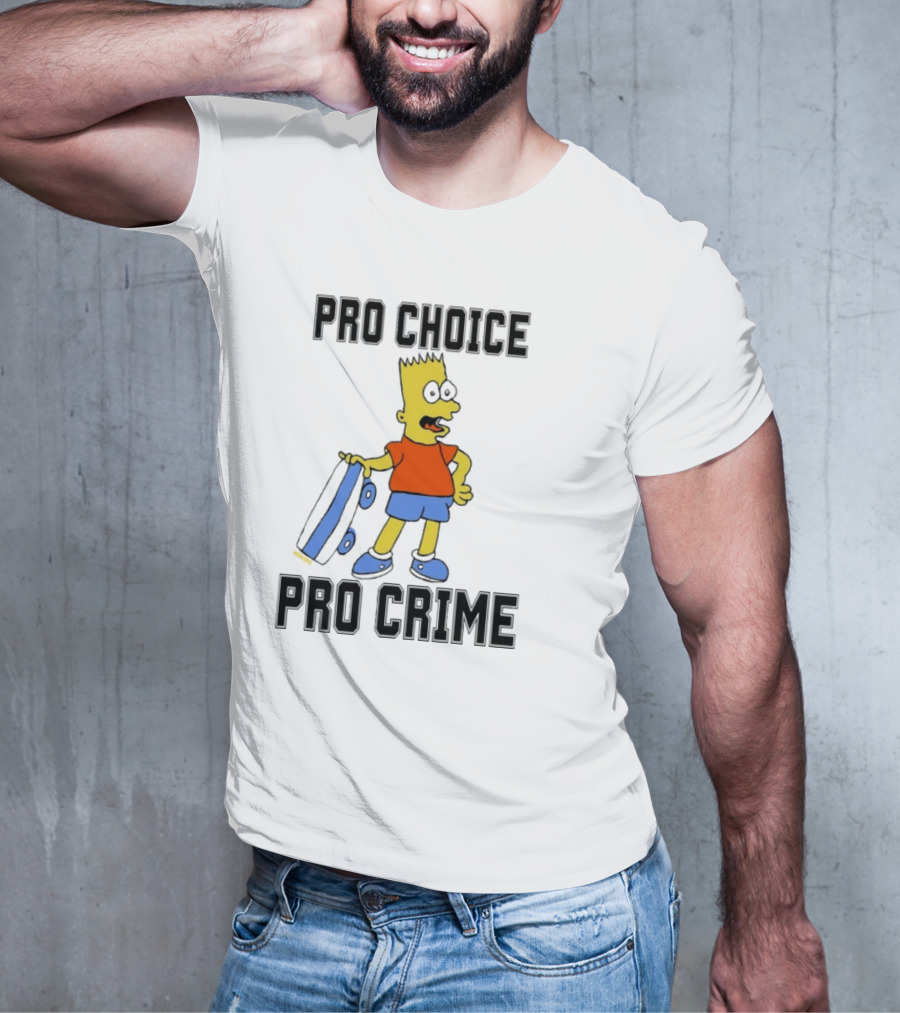 Pro Choice Pro Crime Bart With Detachable Eyes T-Shirt