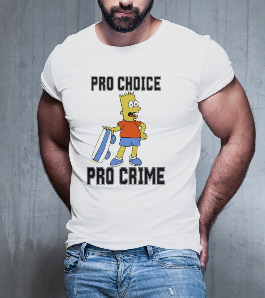 Pro Choice Pro Crime Bart With Detachable Eyes T-Shirt