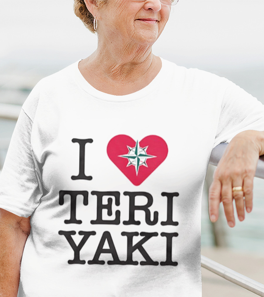 Seattle Mariners I Love Teriyaki Heart Mariners Symbol T-Shirt